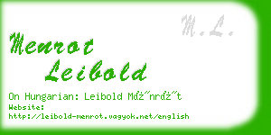 menrot leibold business card